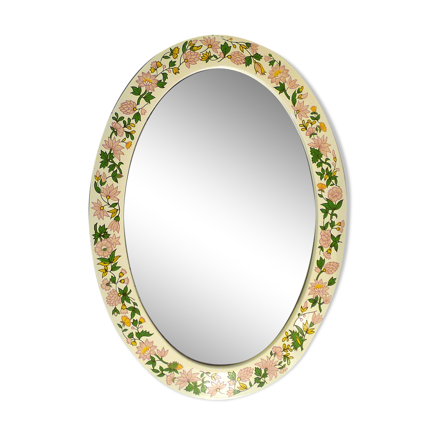 Flower oval mirror, Japan