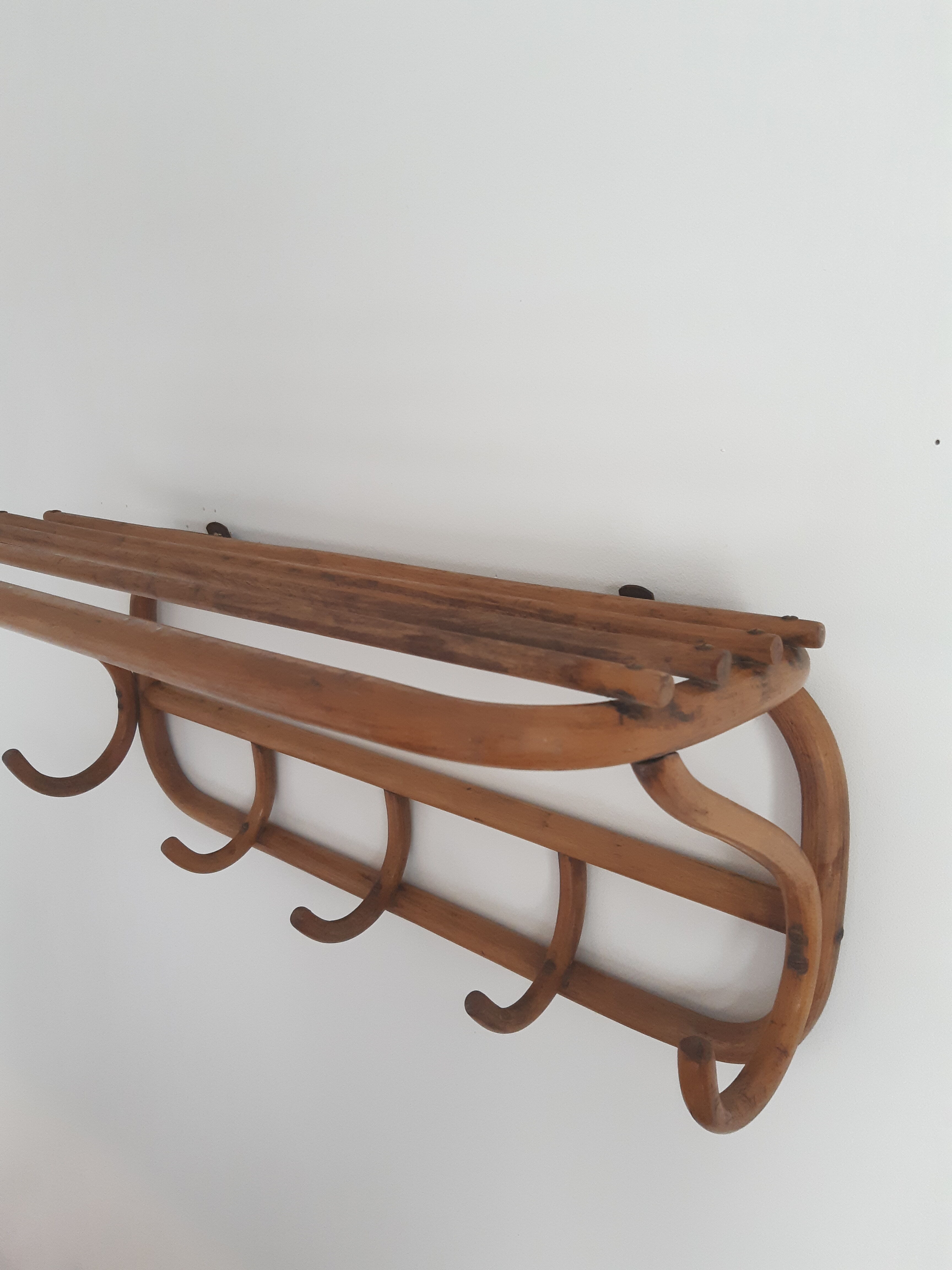 Vintage wooden coat rack