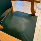 Pair of Art Deco green bridge armchairs