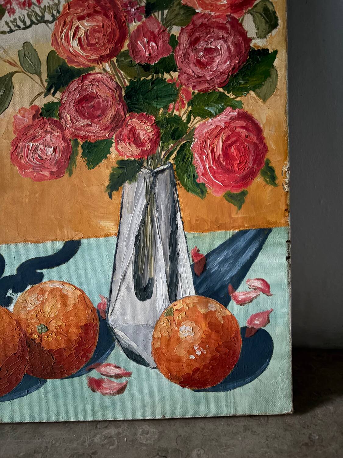 "Vase and Flowers" oil on canvas signed William Joël 1982