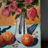 "Vase and Flowers" oil on canvas signed William Joël 1982