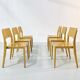 Danish beech dining chairs, 1980s, set of 6