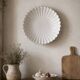 Ancien plat creux en faïence blanche godronnée XIXeme