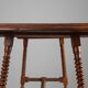 Antique Oak Side Table with Turned Legs and Stretcher Base, Spain, 17th Cen
