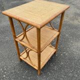 Small rattan shelf unit