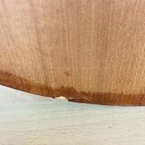 Scandinavian mirror round teak 55 cm 60s