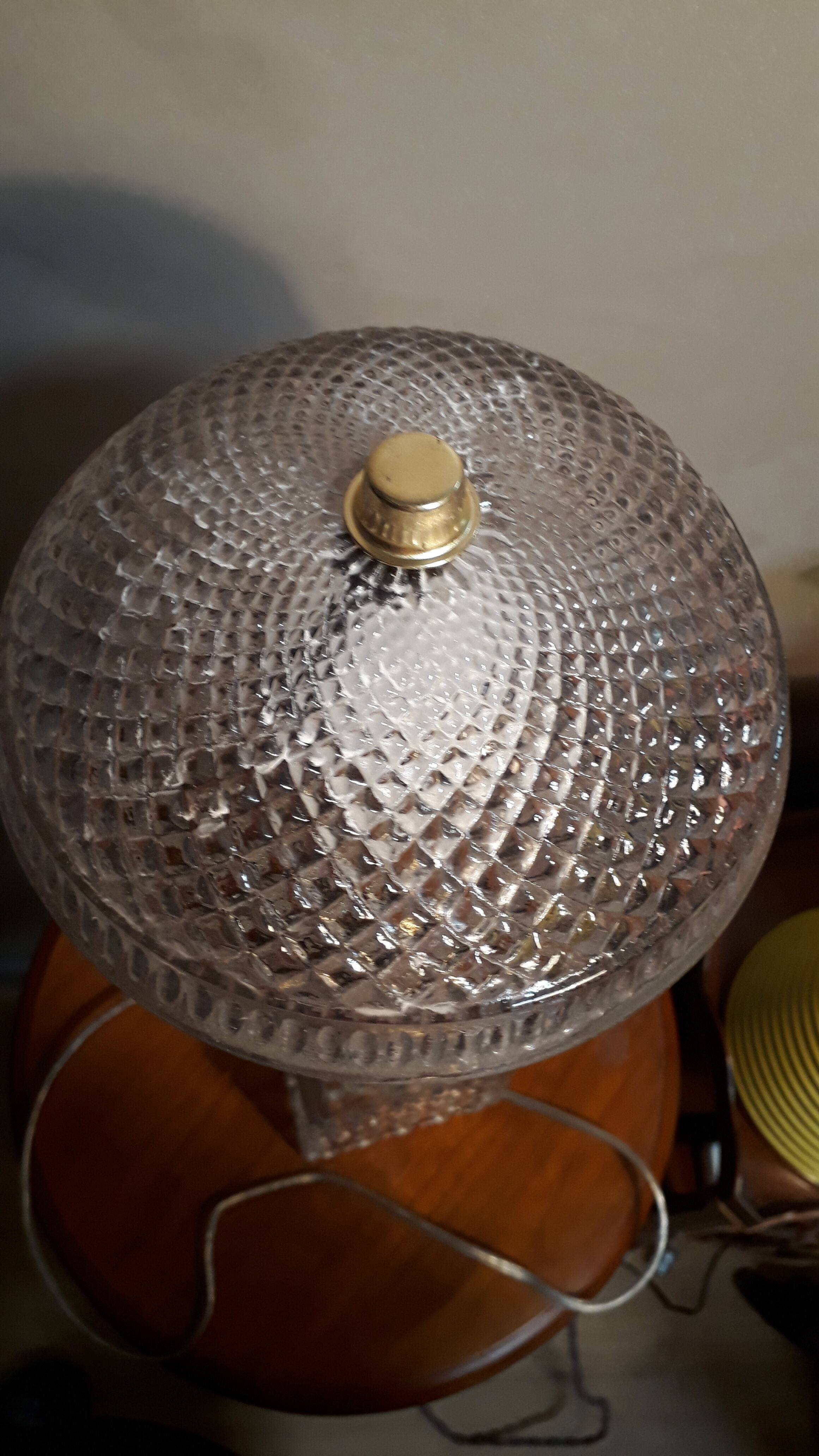 Lampe cristal transluside de 1960 a70s