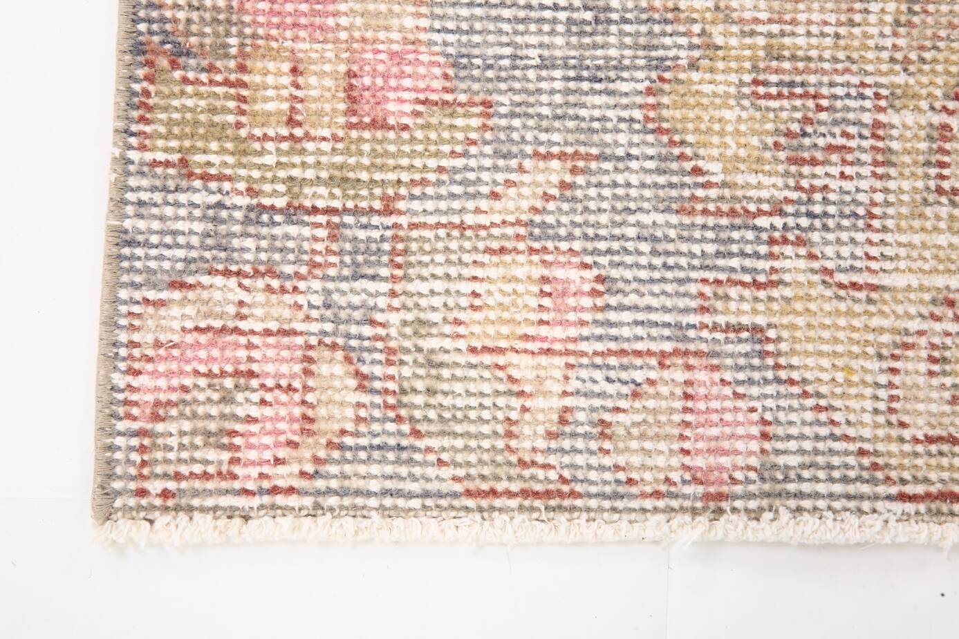 Vintage Red & Cream Oriental Turkish Rug, 110x199Cm