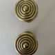 2 gold metal curtain tieback hooks