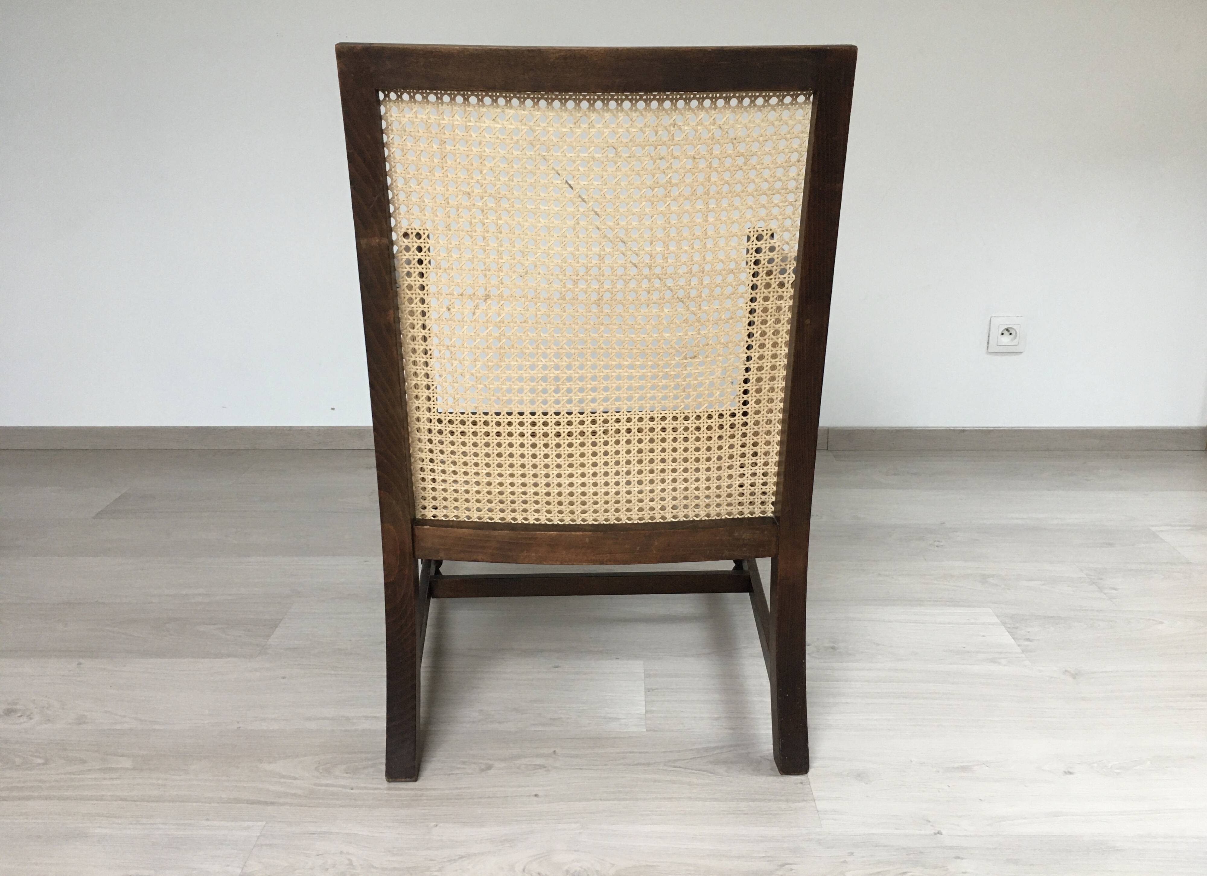 1950s cane armchair