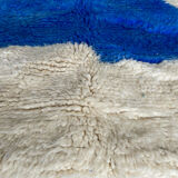 Moroccan Berber carpet white and blue modern Majorelle