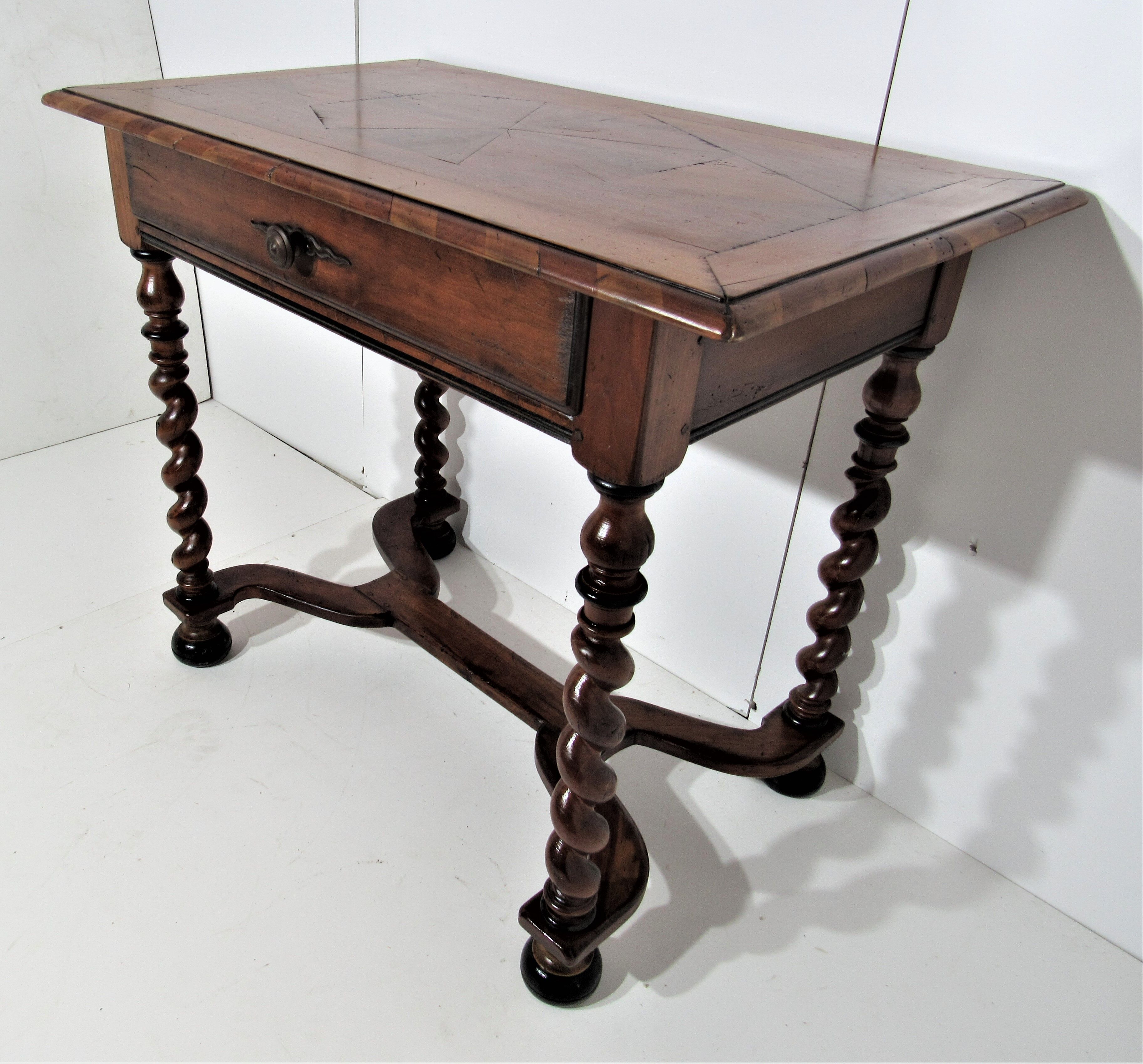 Marked writing table with 1 drawer