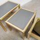 Tables gigognes laiton doré vintage 1970