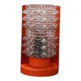 Murano Glass and Orange Metal Table Lamp, Italy, 1950s