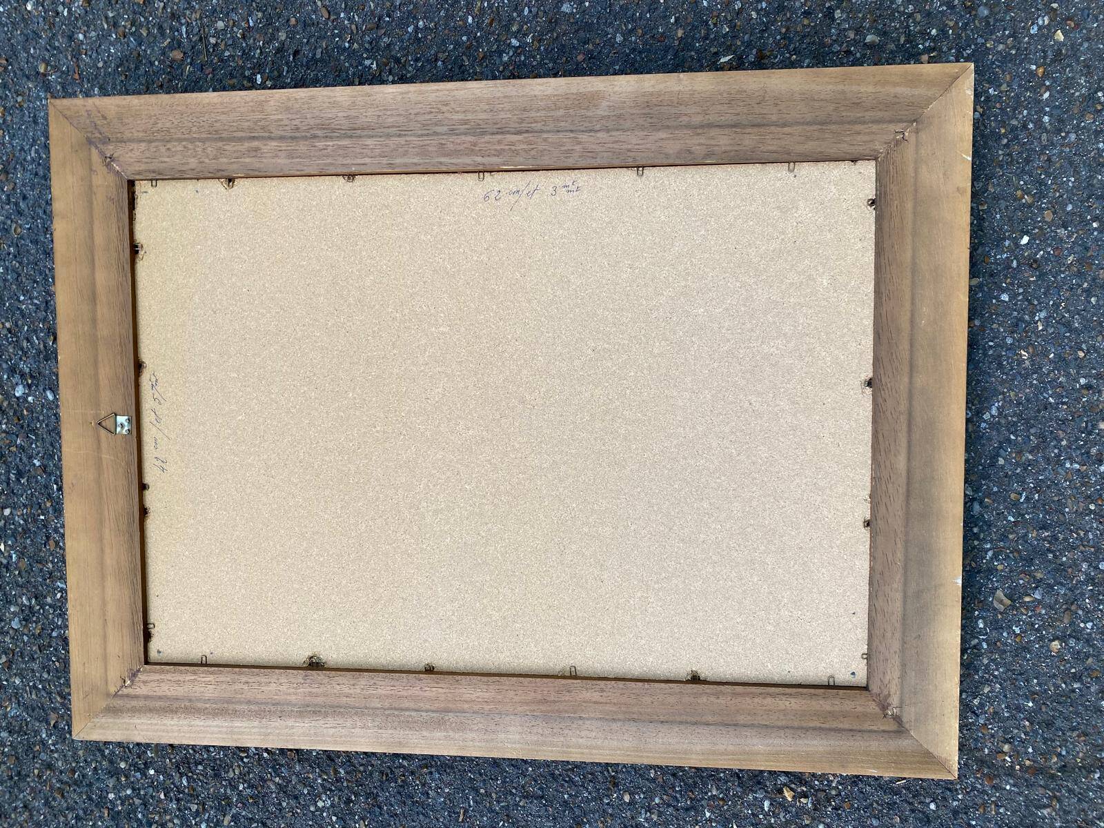 Art Deco beveled mirror in solid wood 77x57cm