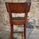 Chaise française ancienne en hêtre – Début 1900 – Dossier courbé massif