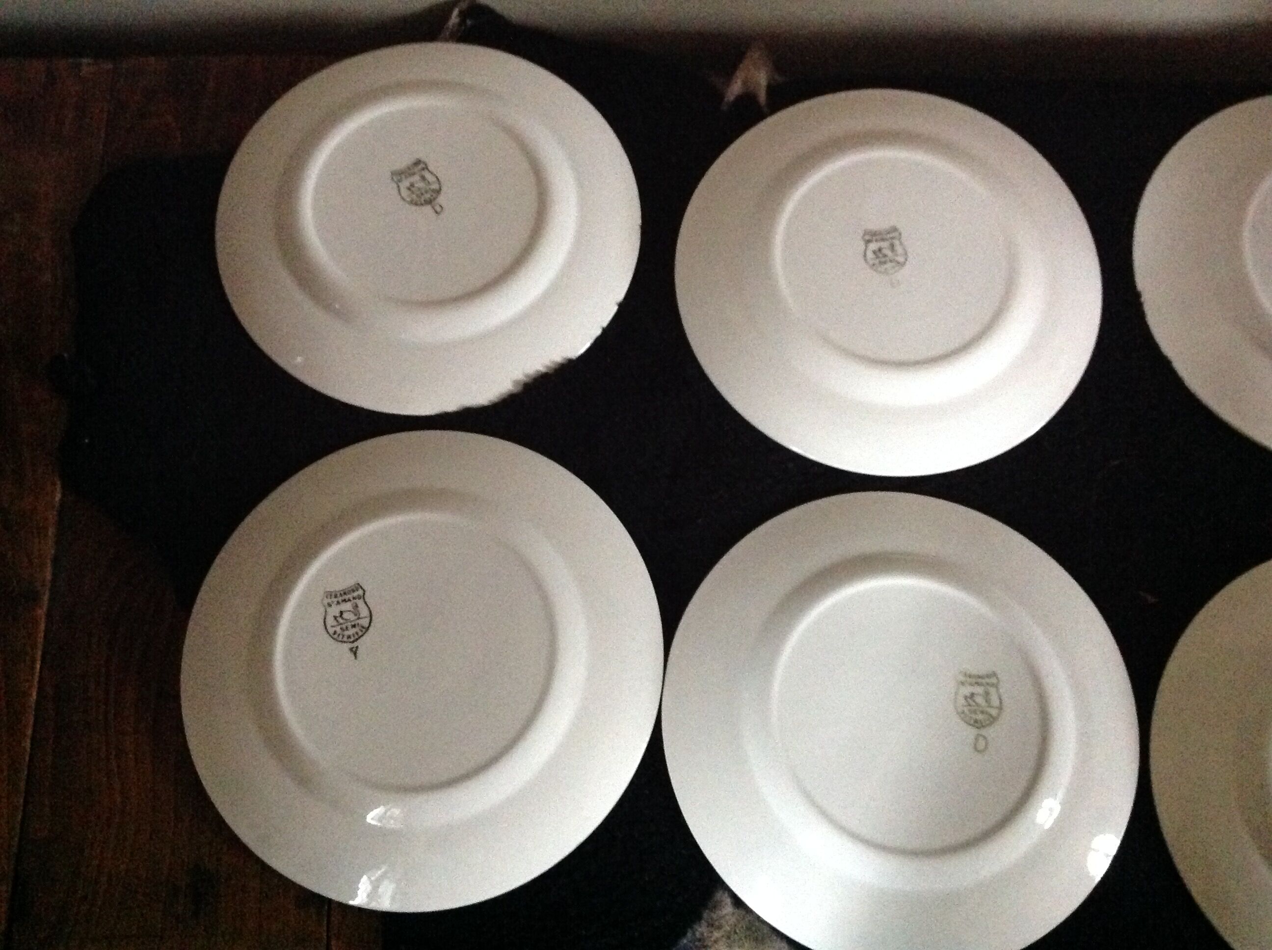 Série de 7 assiettes à dessert vintage