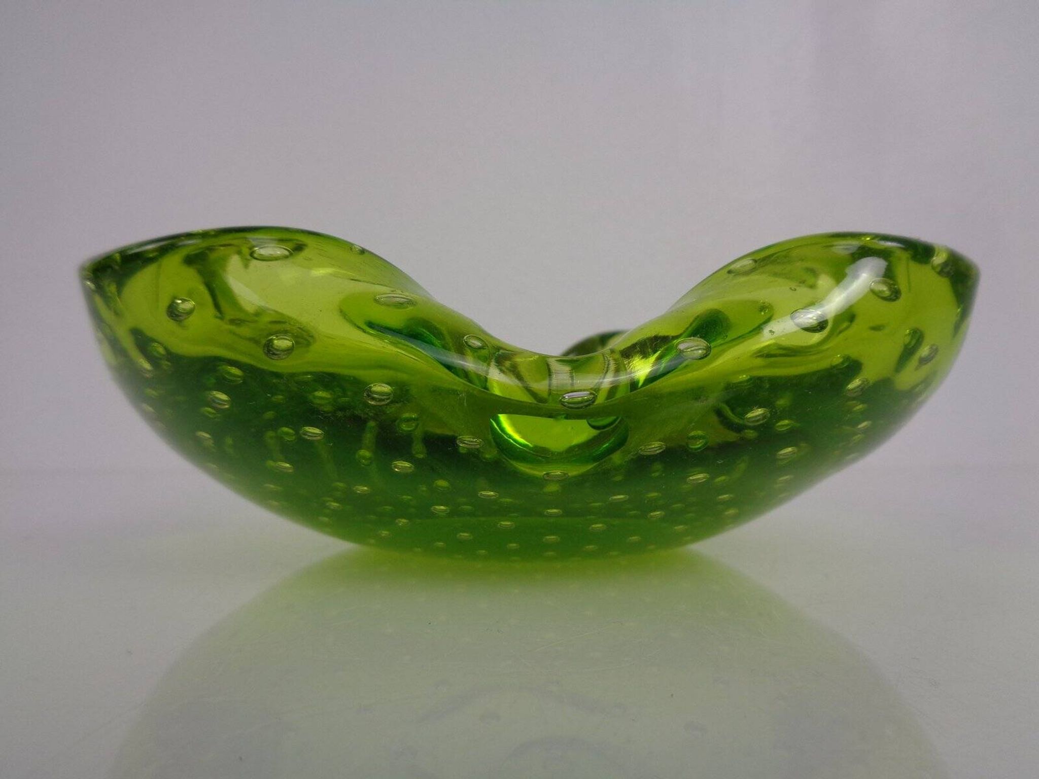 Green Sommerso Murano Glass Ashtray, Italy, 1960s