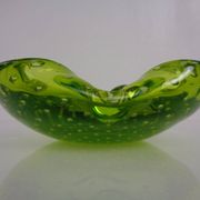 Green Sommerso Murano Glass Ashtray, Italy, 1960s