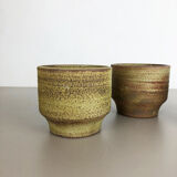 Set of 3 ceramic studio pottery vases by Piet Knepper for Mobach Netherlands 1970