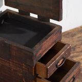 Japanese ko-dansu with hinged lid and paulownia wood drawers, Meiji–Taishō period, circa 1868–1926.