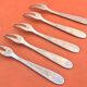 5 snail / shellfish forks with scallop shell design