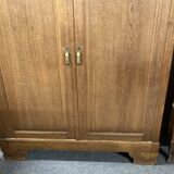 Art Deco wardrobe in solid oak