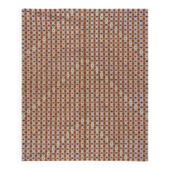 Tapis vintage turc de oushak tissé à la main 202x246cm