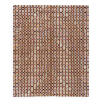 Tapis vintage turc de oushak tissé à la main 202x246cm