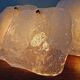 Pair of frosted glass wall lights, Kalmar, 1960s