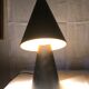 Lampe noire double cône