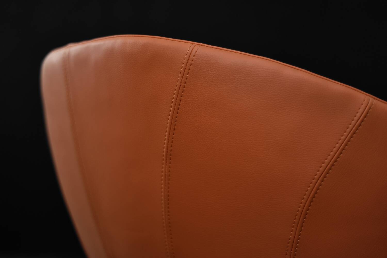 Vintage Mid-Century Scandinavian Modern Space Age Orange Swivel Armchair