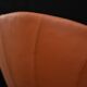 Vintage Mid-Century Scandinavian Modern Space Age Orange Swivel Armchair