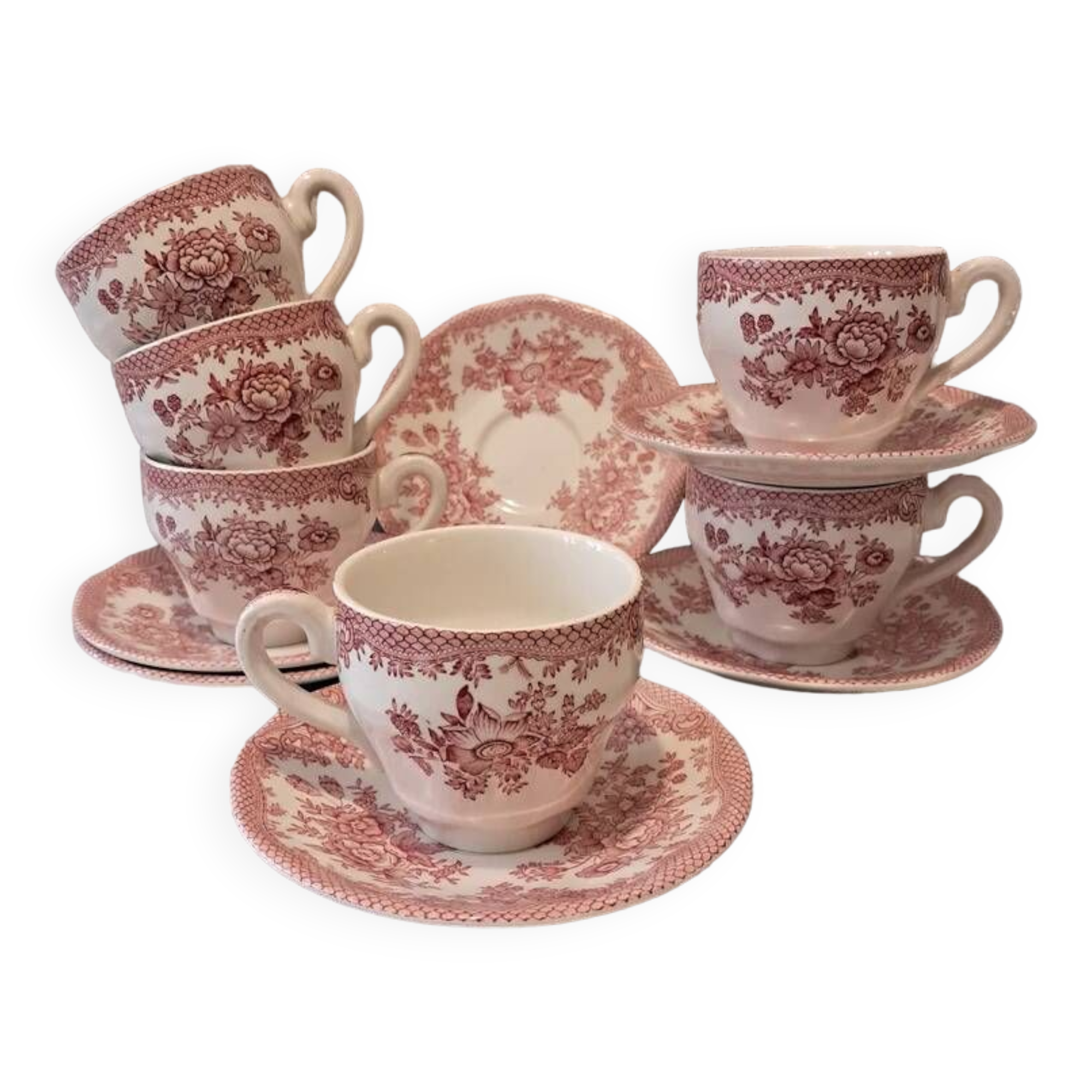 Coffee service "Asiatic Pheasants" 6 cups and saucers