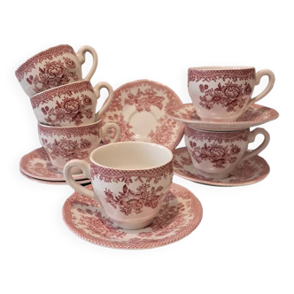 Coffee service "Asiatic Pheasants" 6 cups and saucers