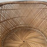 Fauteuil en osier vintage