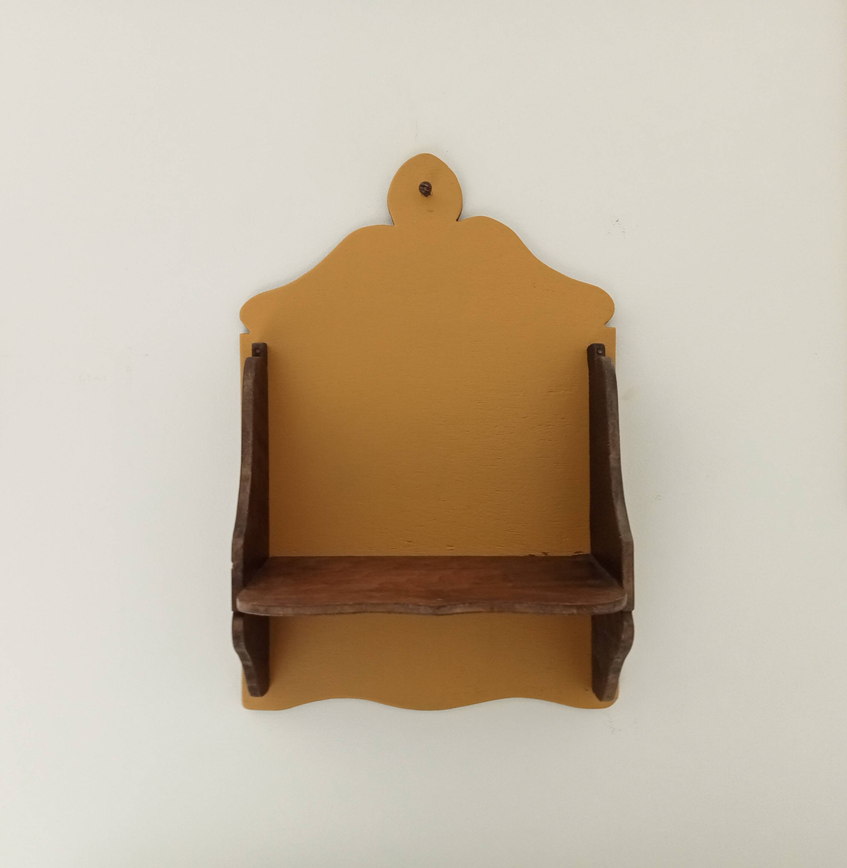 Antique wooden wall shelf