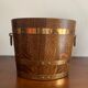 Oak and brass ice bucket Geraud Laffite Meilleur Ouvrier de France 1933