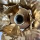 Golden flower wall lamp