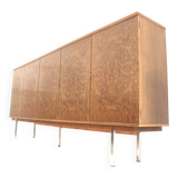 Vintage XXL burl walnut sideboard / high sideboard from the 60s