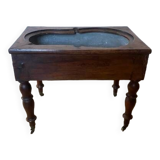 Mahogany bidet Napoleon III with zinc interior
