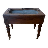 Bidet en acajou Napoléon III avec intérieur en zinc