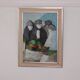 Original mid-century Swedish oil on panel – abstract by Stig Wernheden – vintage & framed – 74 × 54.5 cm (29.1" × 21.5")