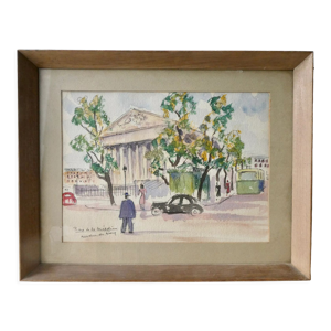 Tableau aquarelle de - place