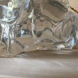 Art Deco lamp in crystal block, in the style of Jean-Michel Frank, 1930.