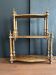 Antique turned wooden shelf with three levels, around 1900.