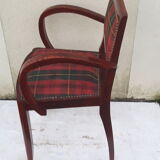 Bridge chair in Scottish check fabric