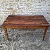 Farmhouse table with one drawer
