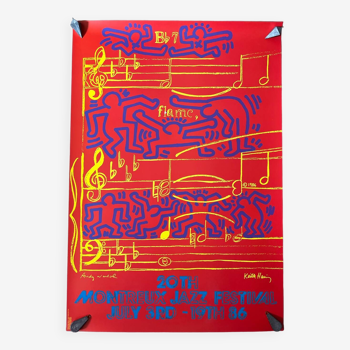 Affiche Montreux jazz Andy Warhol Basquiat street art 80s design Memphis  Haring