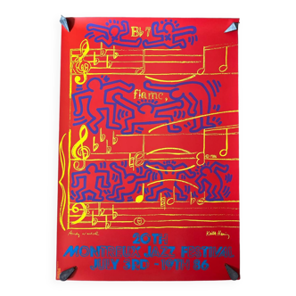 Montreux jazz poster Andy Warhol Basquiat street art 80s design Memphis Haring